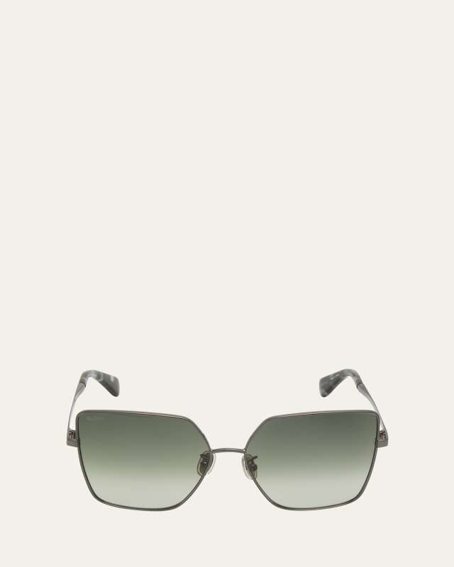 Tonal Metal Butterfly Sunglasses