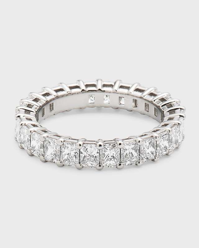 Platinum Radiant FG/VS Diamond Eternity Band, Size 6.5, 3.38tcw