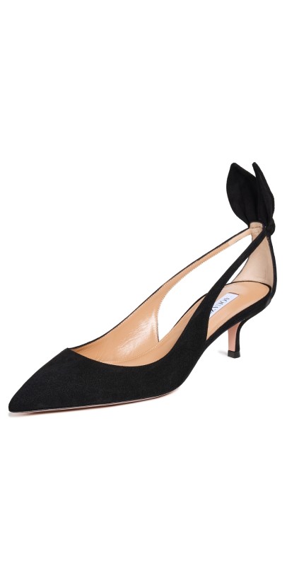 Aquazzura Bow Tie Pumps 50mm Black