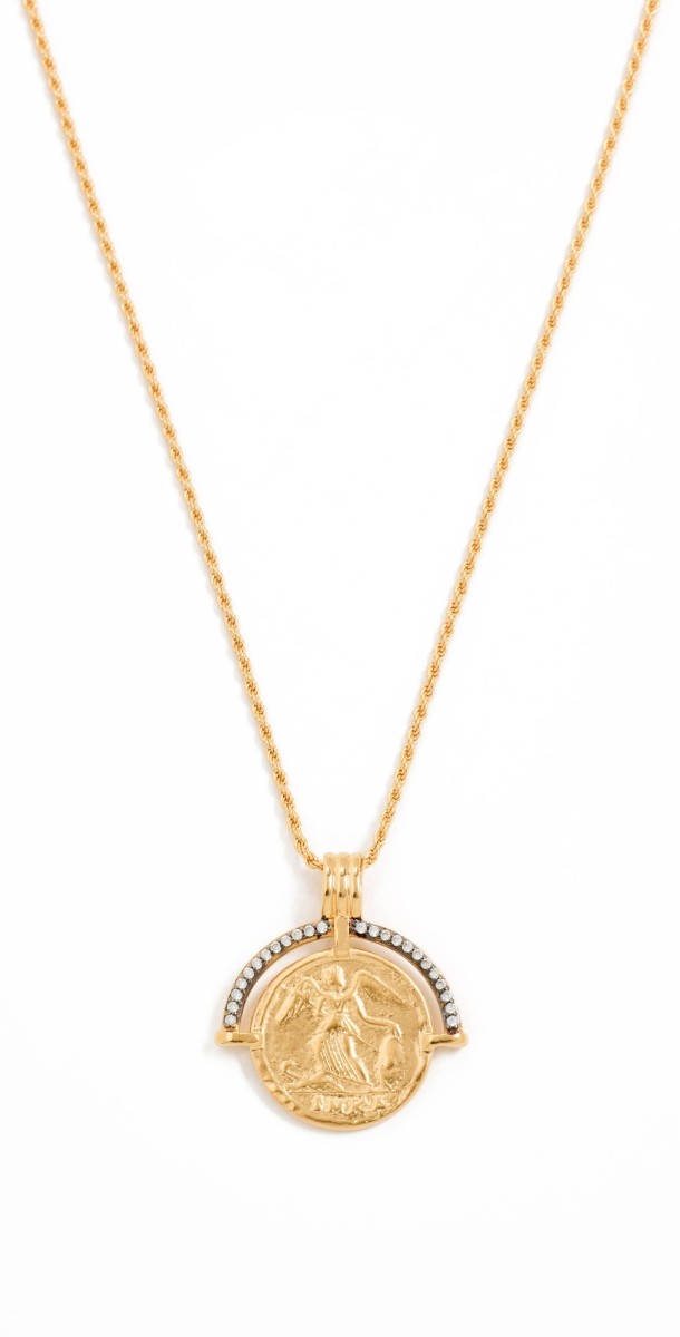 Missoma Lucy Williams Engravable Fortuna Arc Coin Necklace Gold