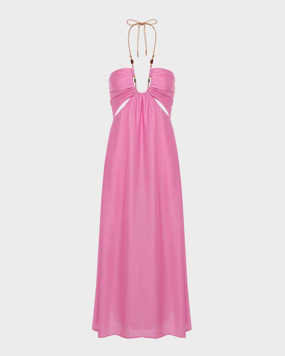 Solid Melina Detail Maxi Dress