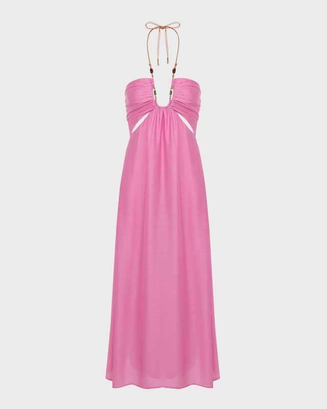 Solid Melina Detail Maxi Dress