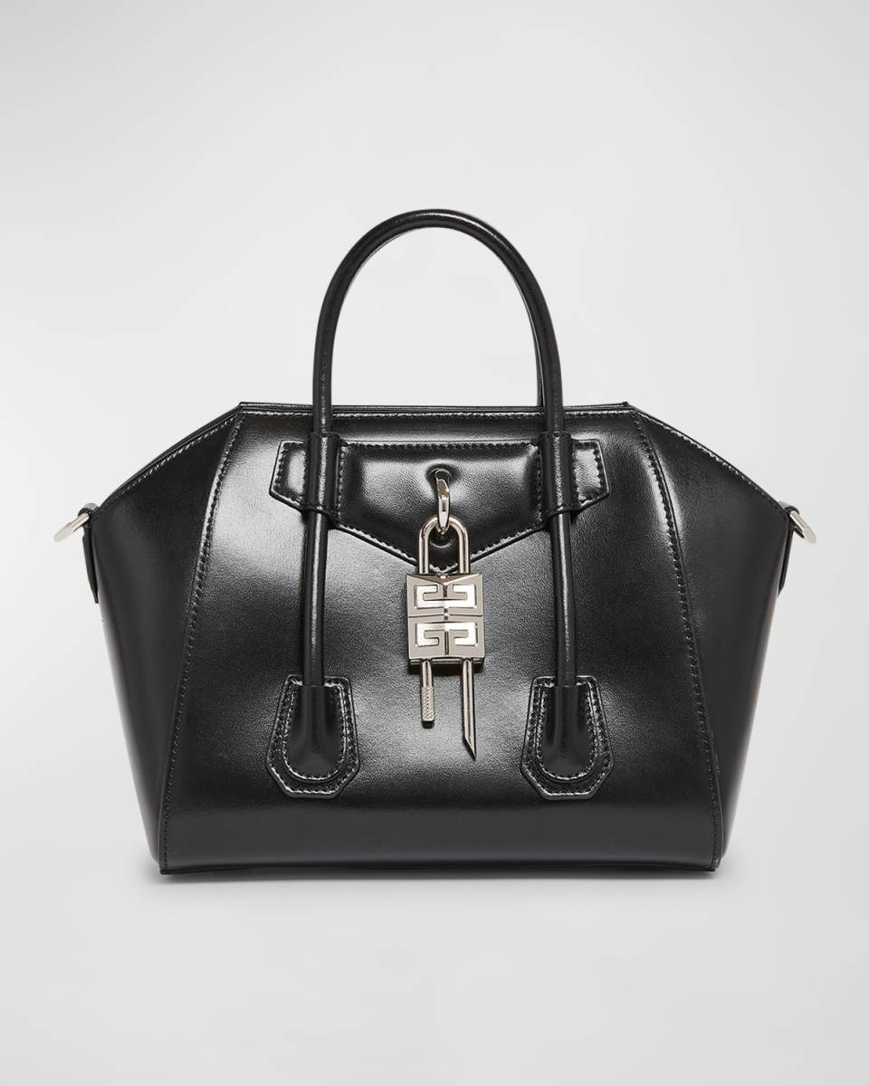 Antigona Mini Lock Top-Handle Bag in Leather