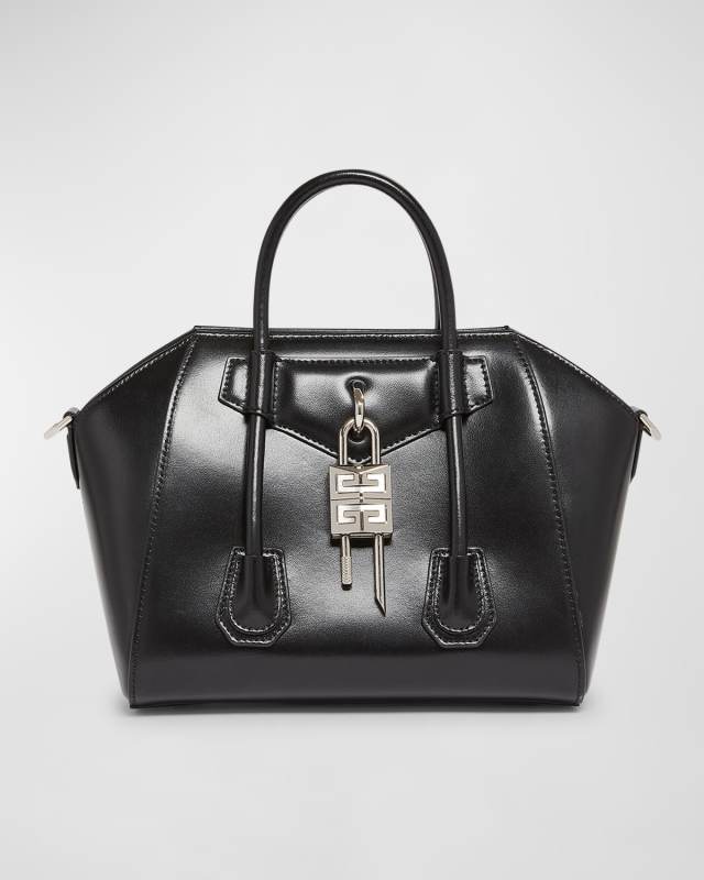 Antigona Mini Lock Top-Handle Bag in Leather