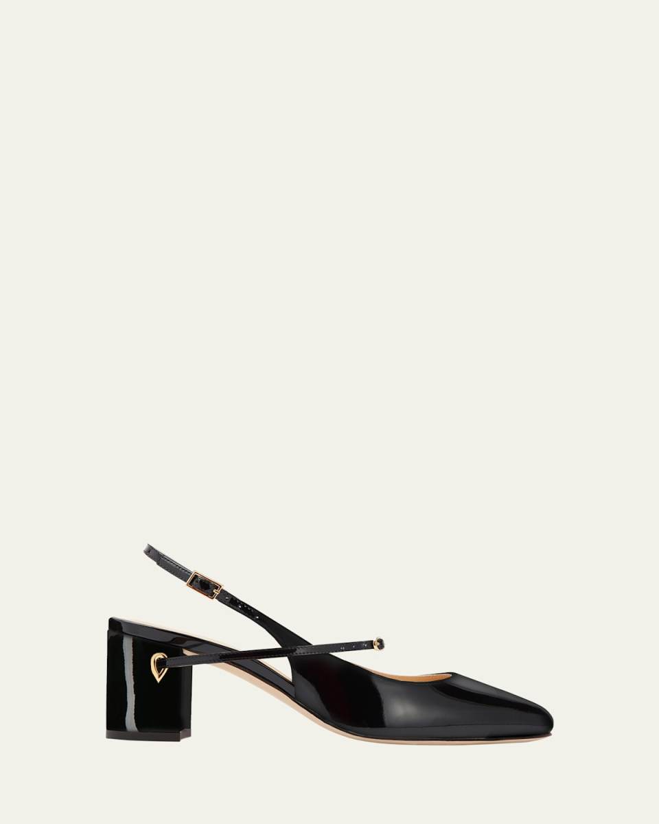 Mattia Patent Leather Slingback Pumps