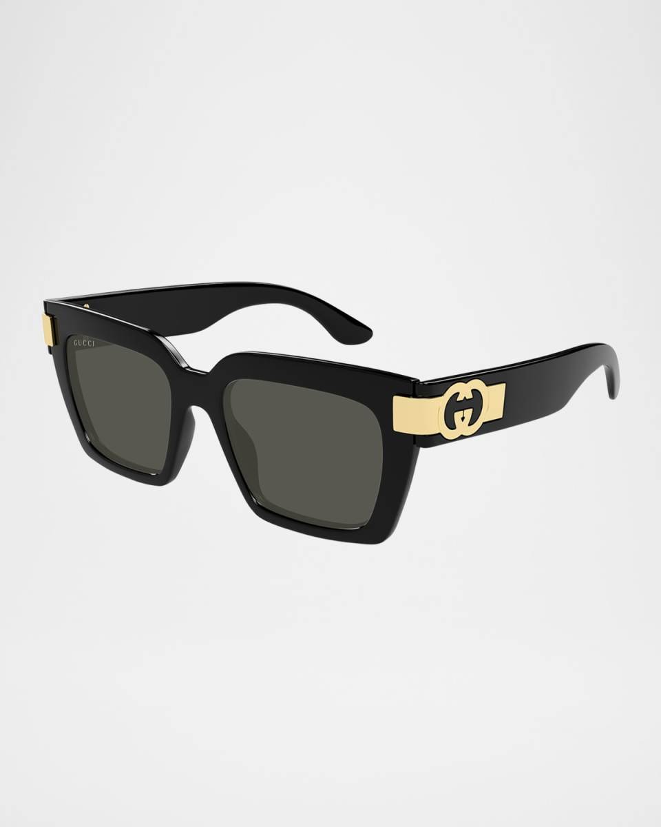 Oversized Plastic Cat-Eye Sunglasses