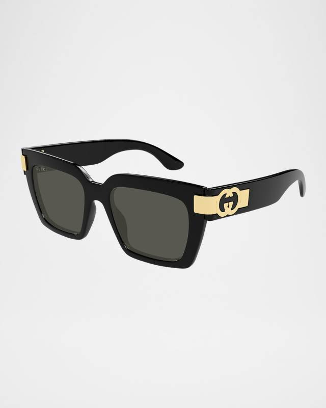 Oversized Plastic Cat-Eye Sunglasses