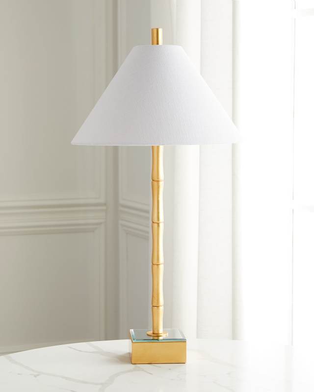 Mirror Bamboo Table Lamp