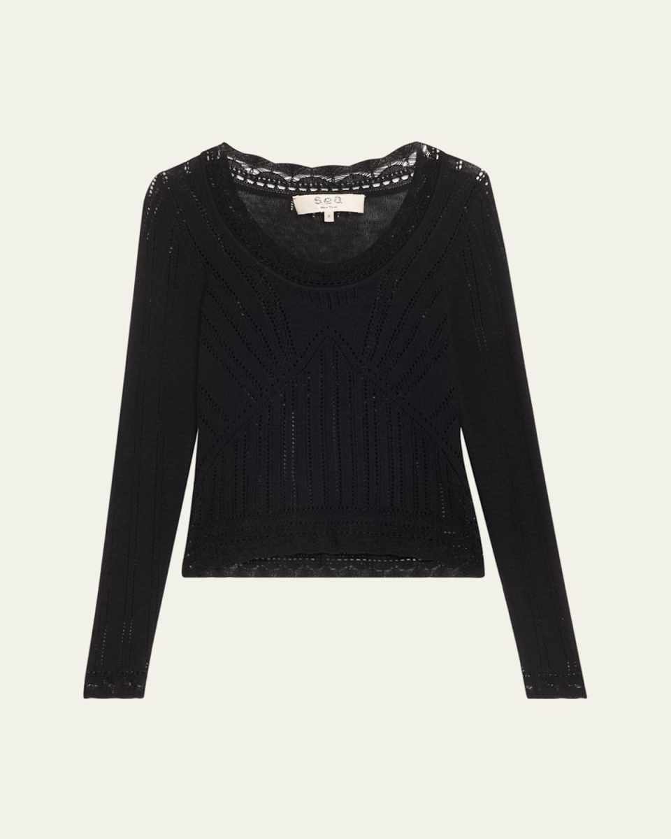 Paxton Long-Sleeve Knit Top