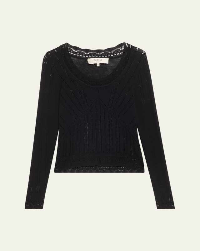 Paxton Long-Sleeve Knit Top