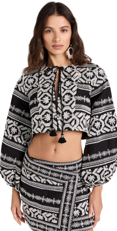 Johanna Ortiz Black Sand Top Tropic Black/Ecru