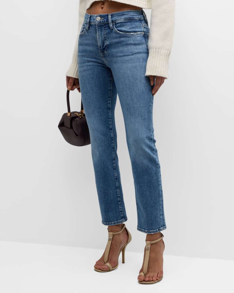 Le High Straight Ankle Jeans