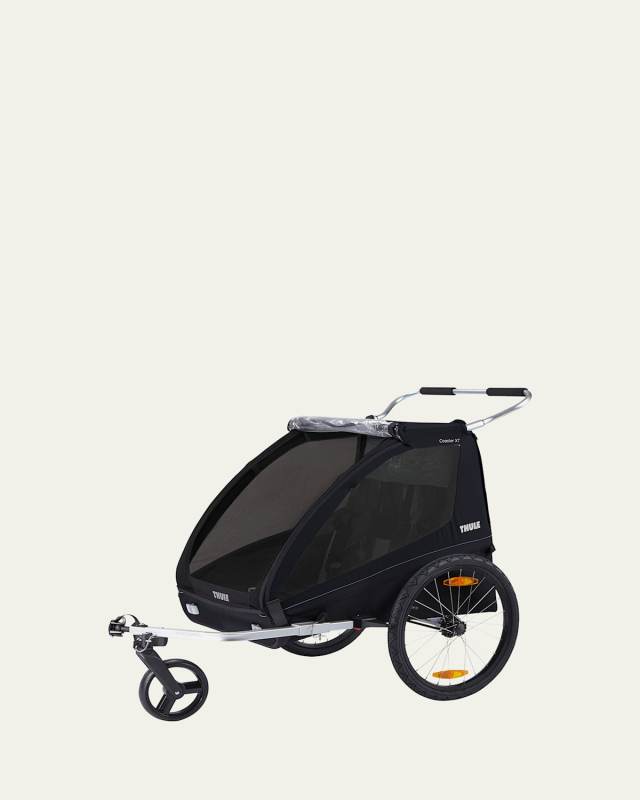 Kid's Coaster XT 2-Seat Bike Trailer, Black