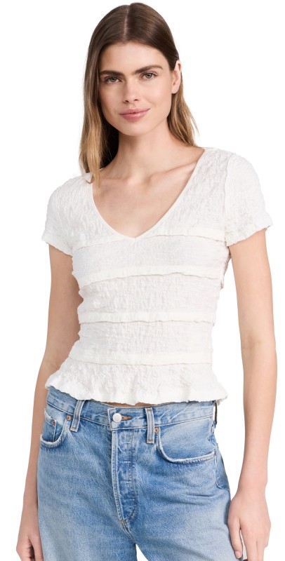 Free People Krystal Tee Ivory