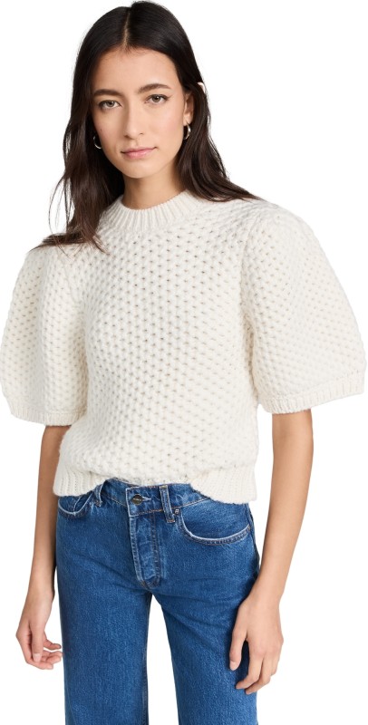 ANINE BING Brittany Sweater White