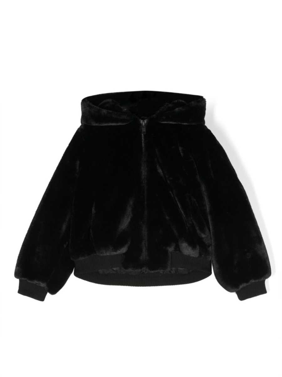 Lily hooded faux-fur jacket