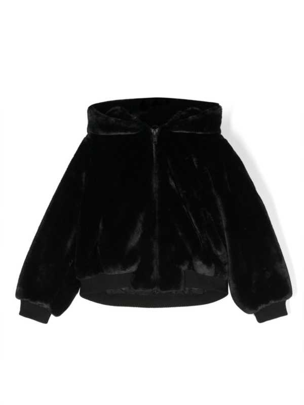 Lily hooded faux-fur jacket
