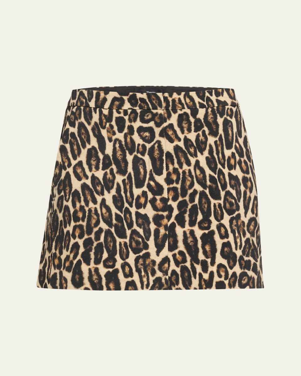 Leopard Mini Trouser Skirt