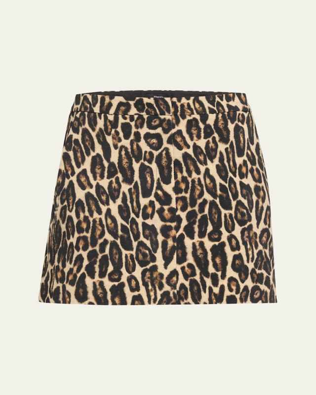 Leopard Mini Trouser Skirt