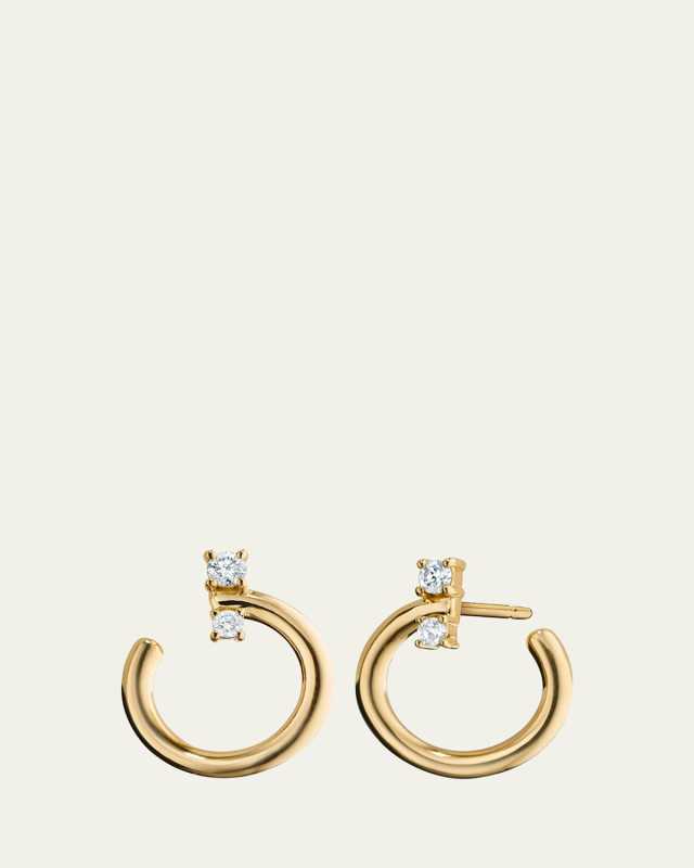 18k Gold Small Galaxy Wrap Hoop Earrings