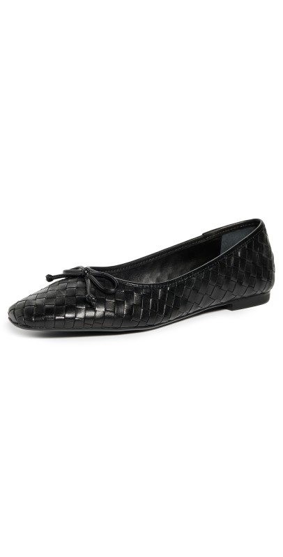 Schutz Arissa Woven Ballet Flats Black