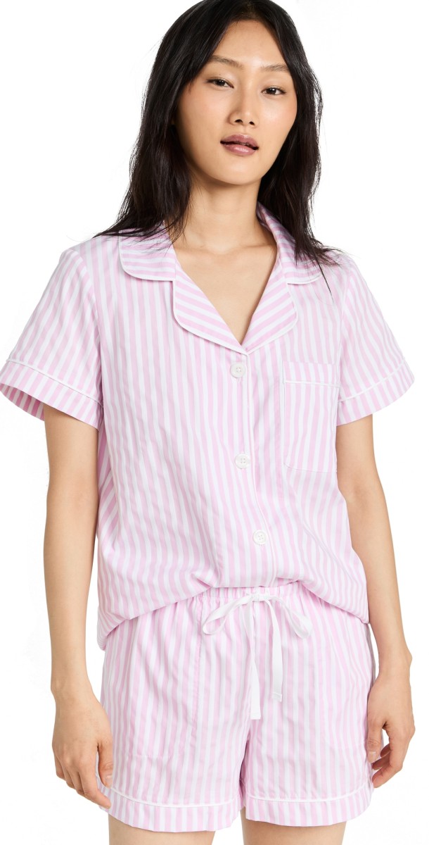 BedHead PJs Classic Stripe Pajama Set Pink Stripe