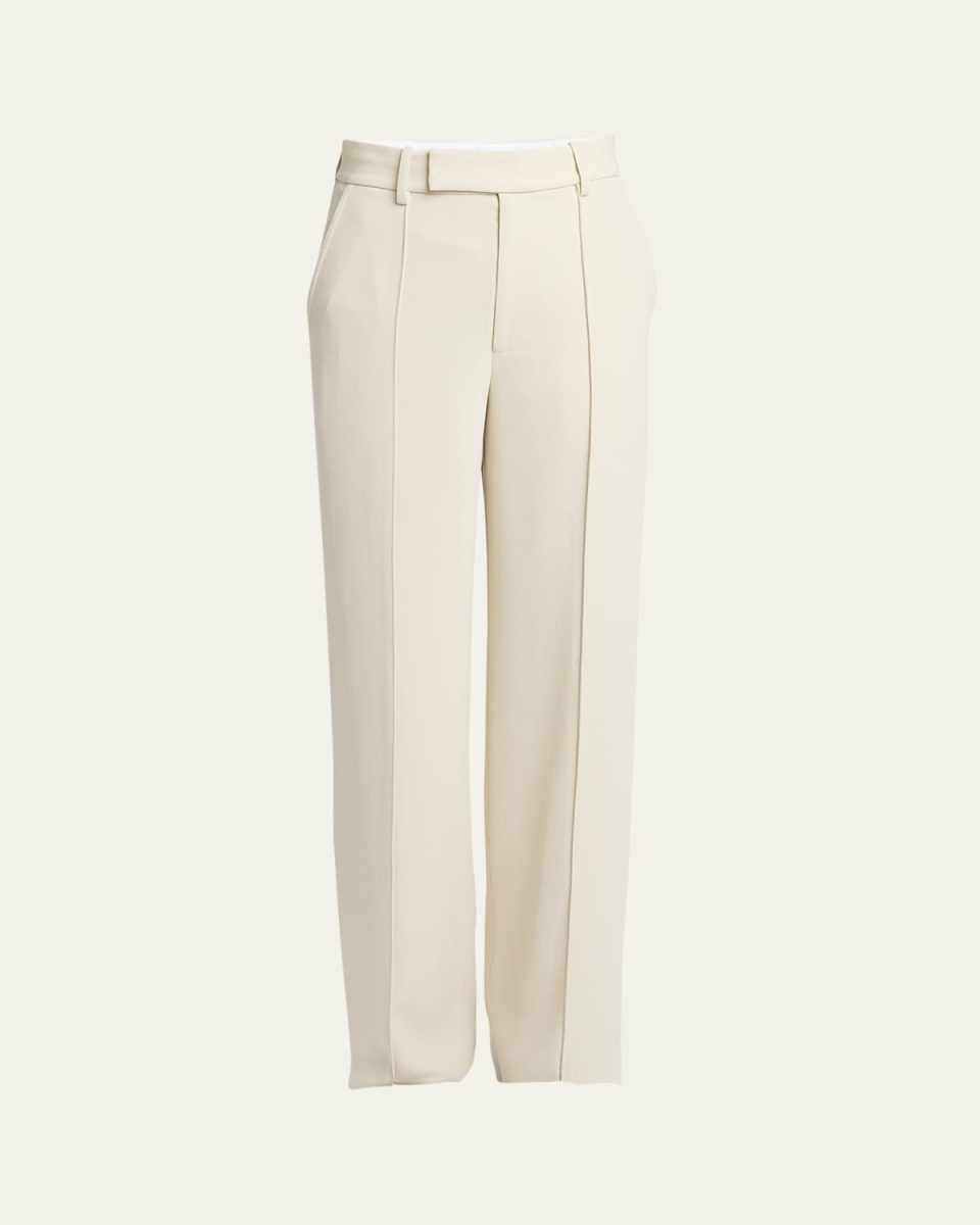 Weyes Straight Leg Matte Crepe Pants