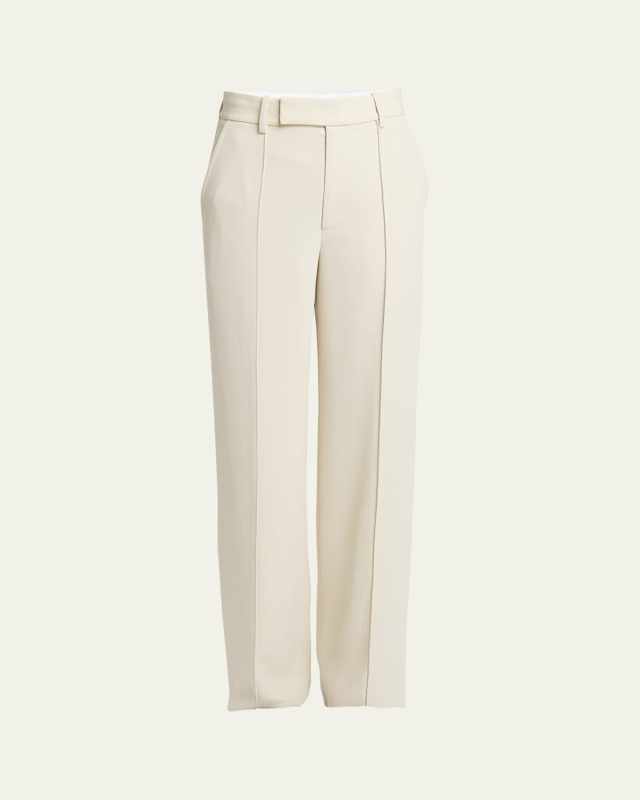 Weyes Straight Leg Matte Crepe Pants