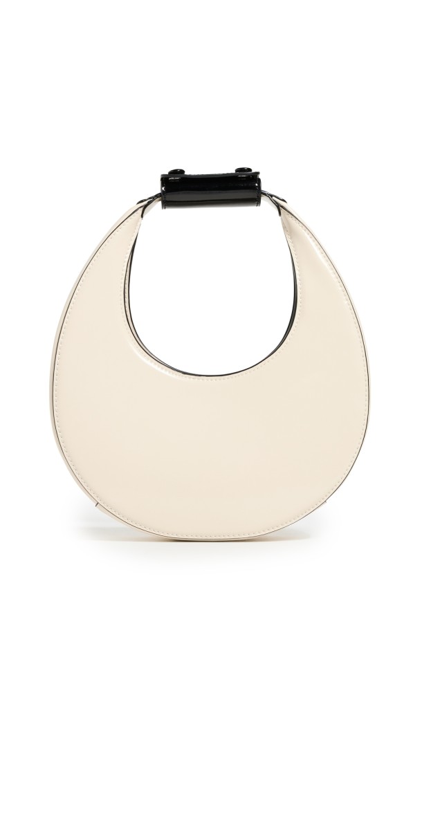 STAUD Mini Moon Bag Cream/Black