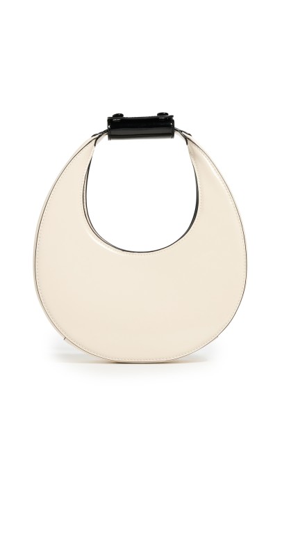 STAUD Mini Moon Bag Cream/Black