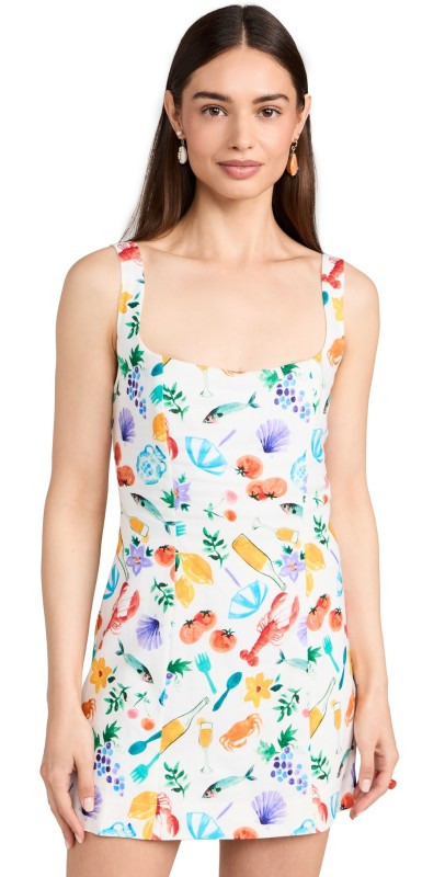 Show Me Your Mumu Steph Mini Dress Italian Picnic Linen