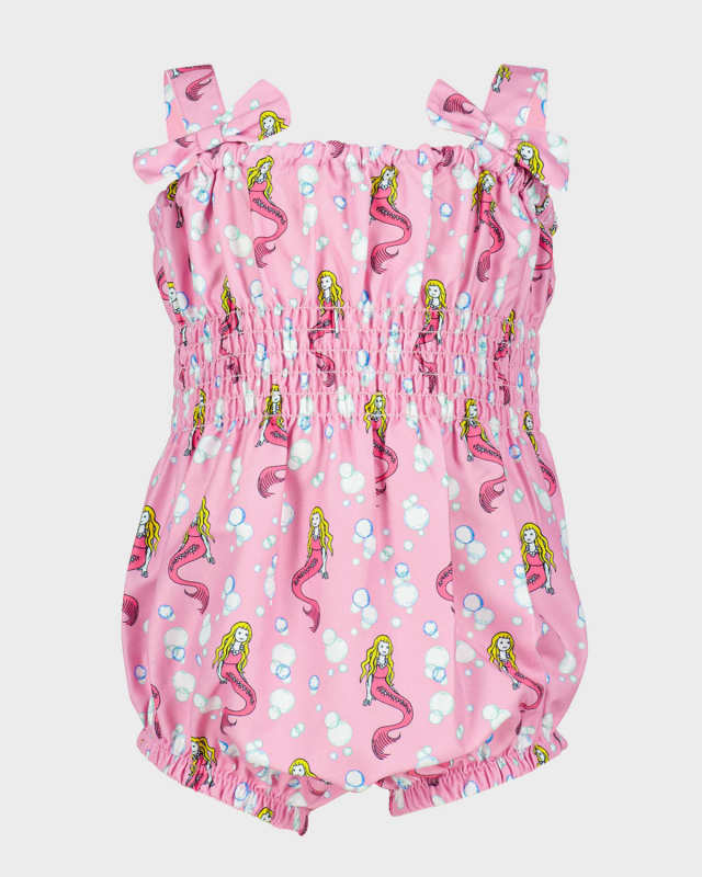 Girl's Mermaid Bubble Romper, Size 6M-