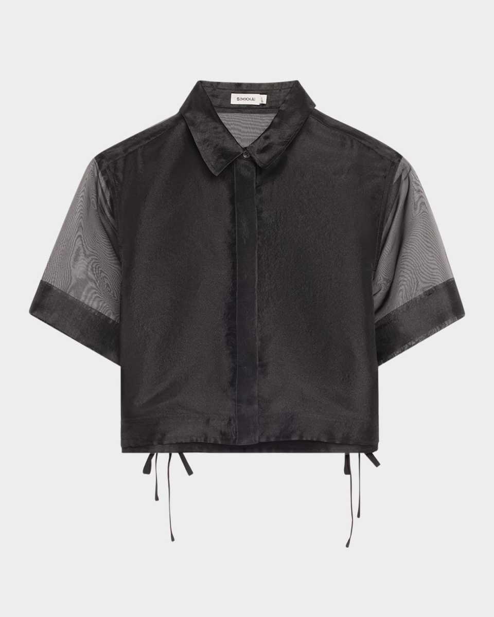 Ryett Short-Sleeve Cropped Shirt