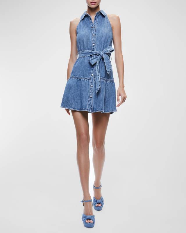 Miranda Sleeveless Denim Mini Dress