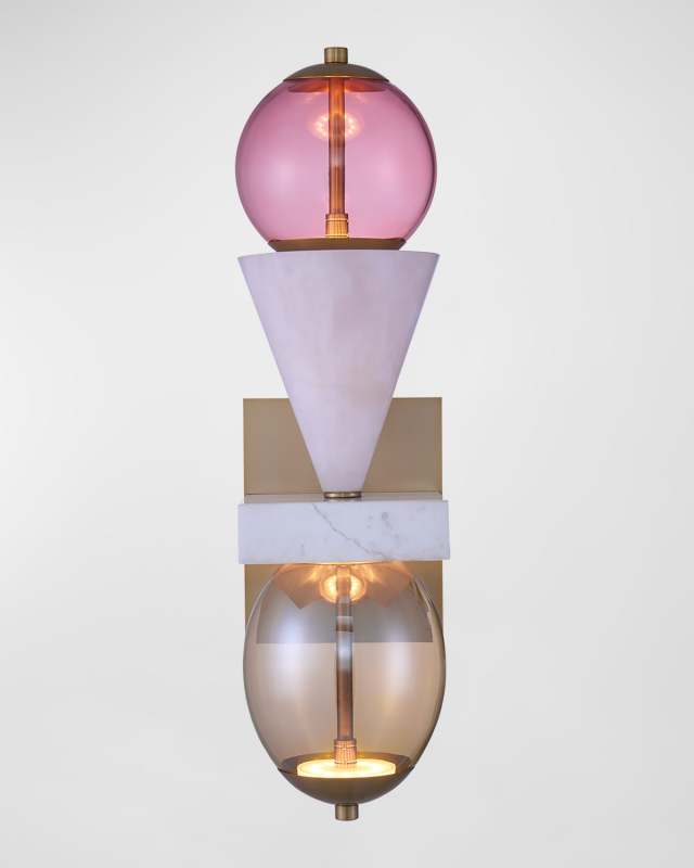 Demi Pink Jade LED Wall Sconce