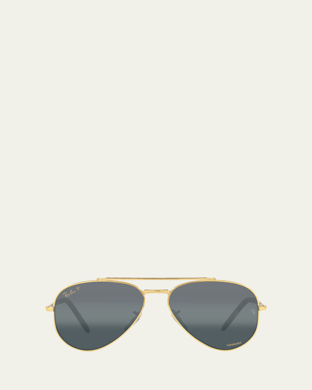 Logo Metal Aviator Sunglasses