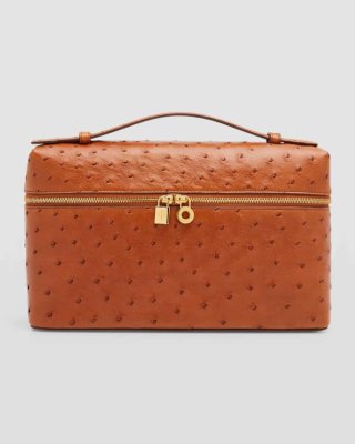 Loro Piana Extra Pocket L27 Ostrich Leather Pouch
