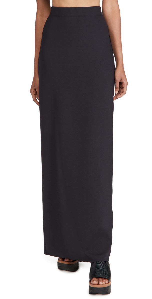 Rosetta Getty Tapered Maxi Skirt Black