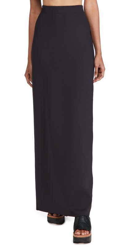 Rosetta Getty Tapered Maxi Skirt Black
