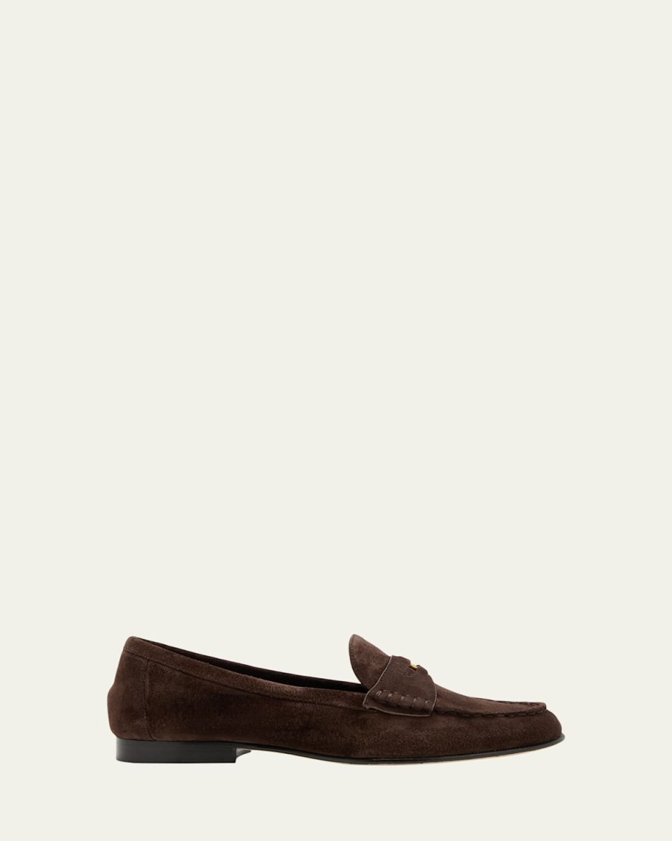 Suede Coin Penny Loafers