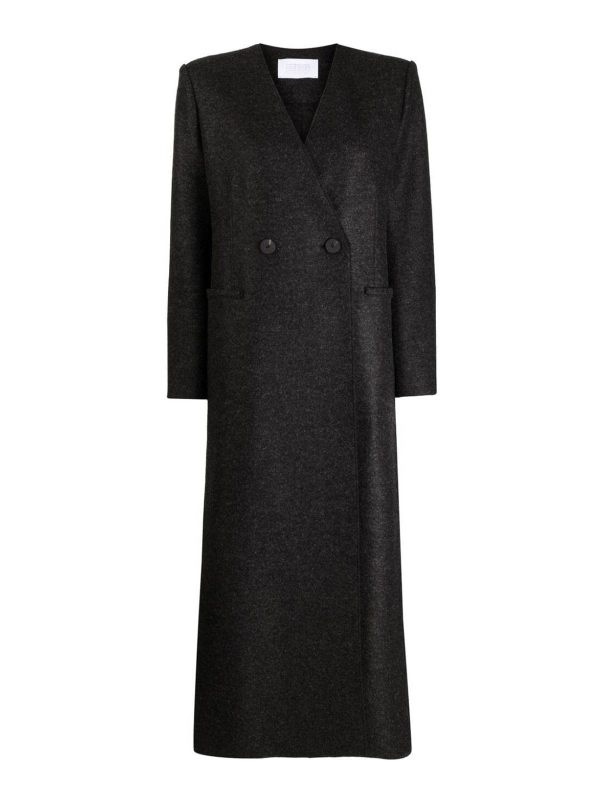Harris Wharf London Manteau Court - Gris Foncé