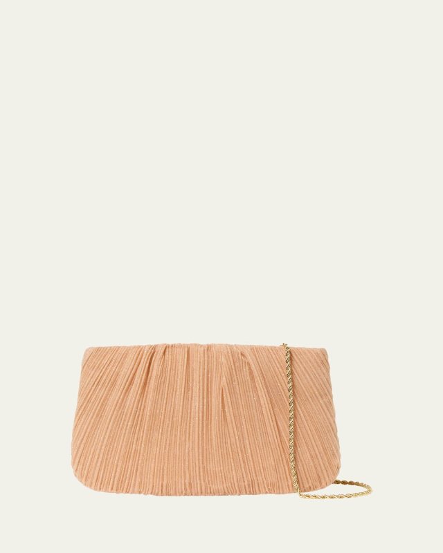 Brit Glitter Pleated Flat Clutch Bag