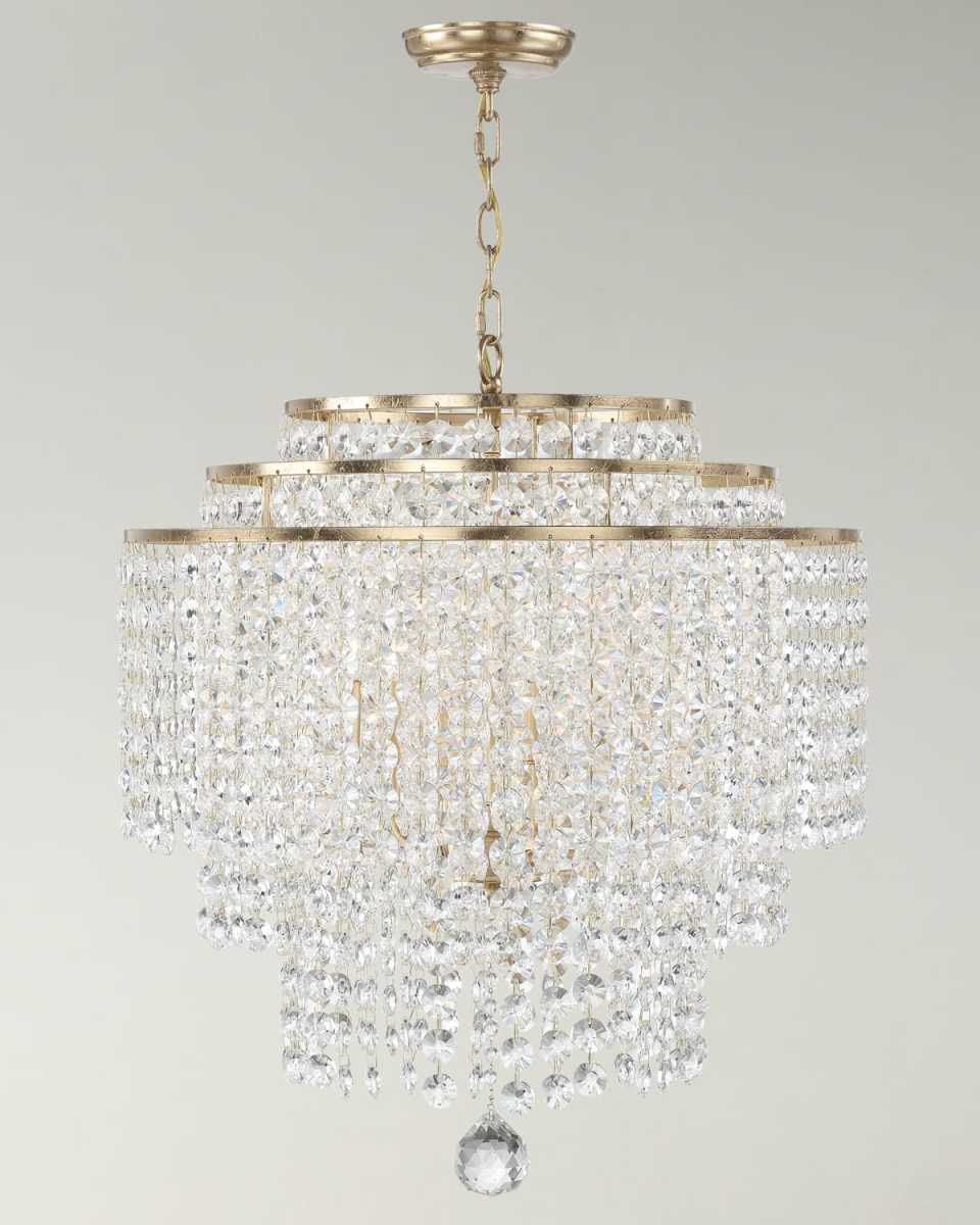 Gabrielle 6-Light Antique Gold Chandelier