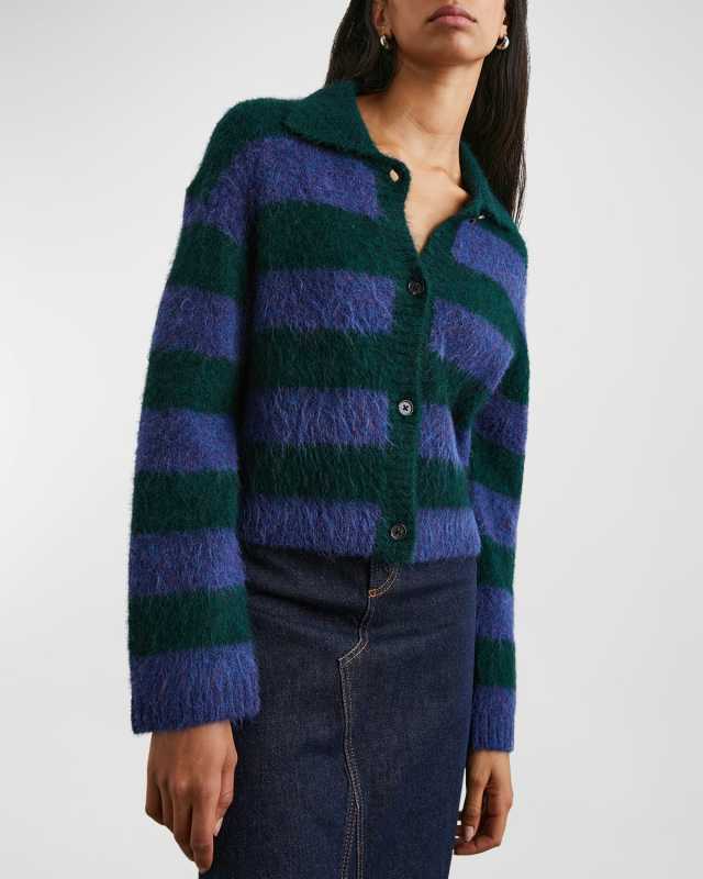 Amber Striped Knit Cardigan