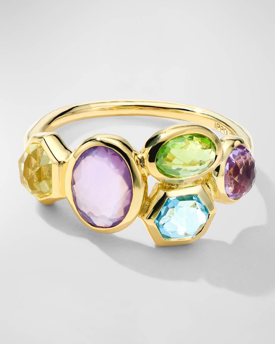 18K Gold Rock Candy Gelato 5-Stone Cluster Ring in Alpine