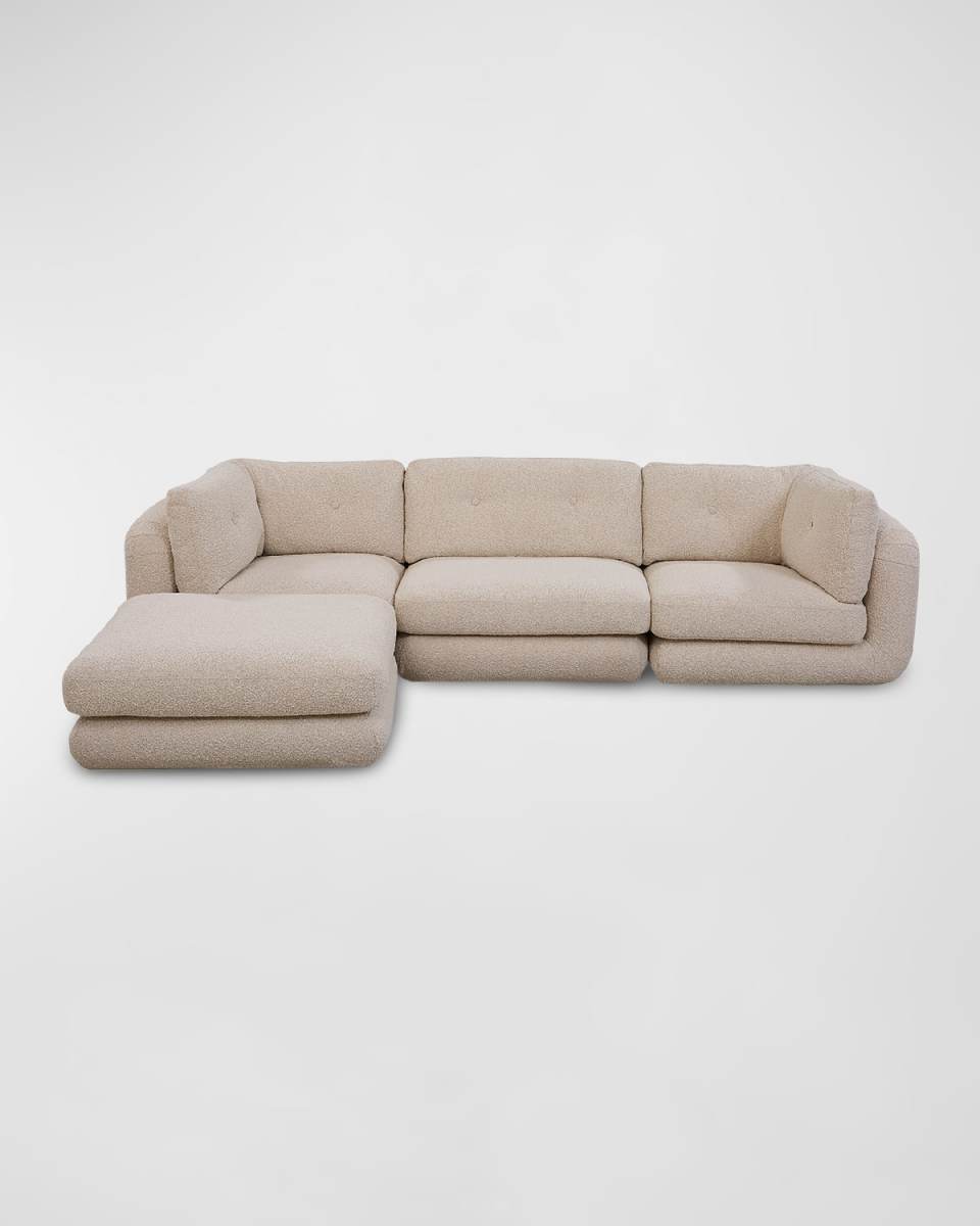 Pompidou Modular 4-Piece Ottoman Sectional