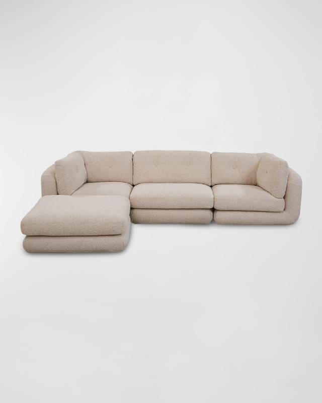 Pompidou Modular 4-Piece Ottoman Sectional