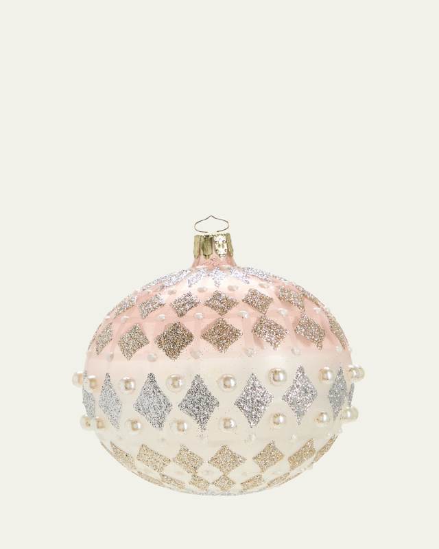 Shiny Pearly Glitter Ornament Ball