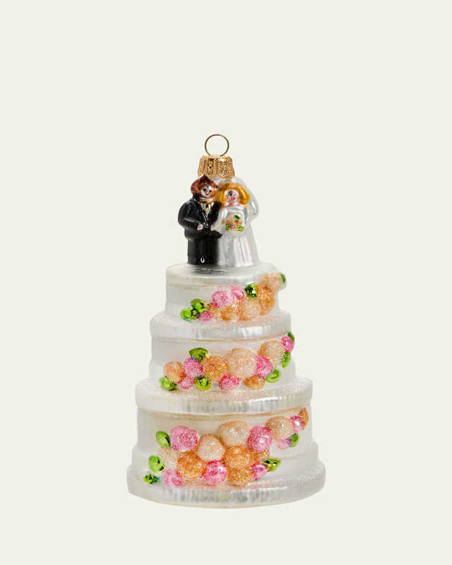 Wedding Cake Couple Christmas Ornament