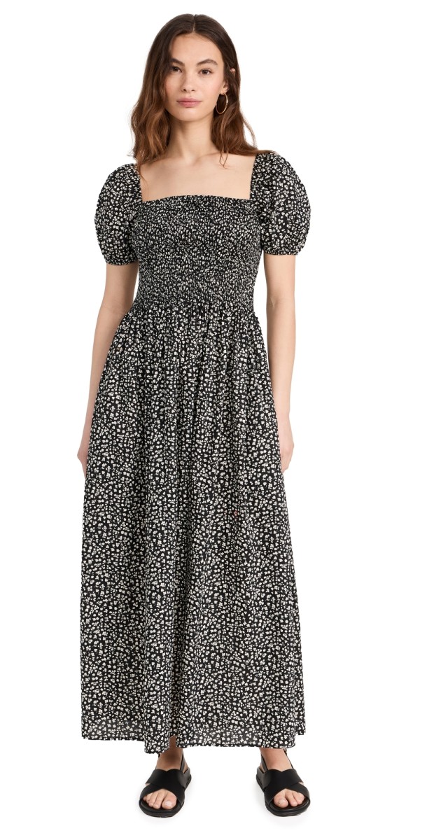 Solid & Striped Solid & Striped x Sofia Richie Grainge The Corrina Dress Ditsy Floral Noir